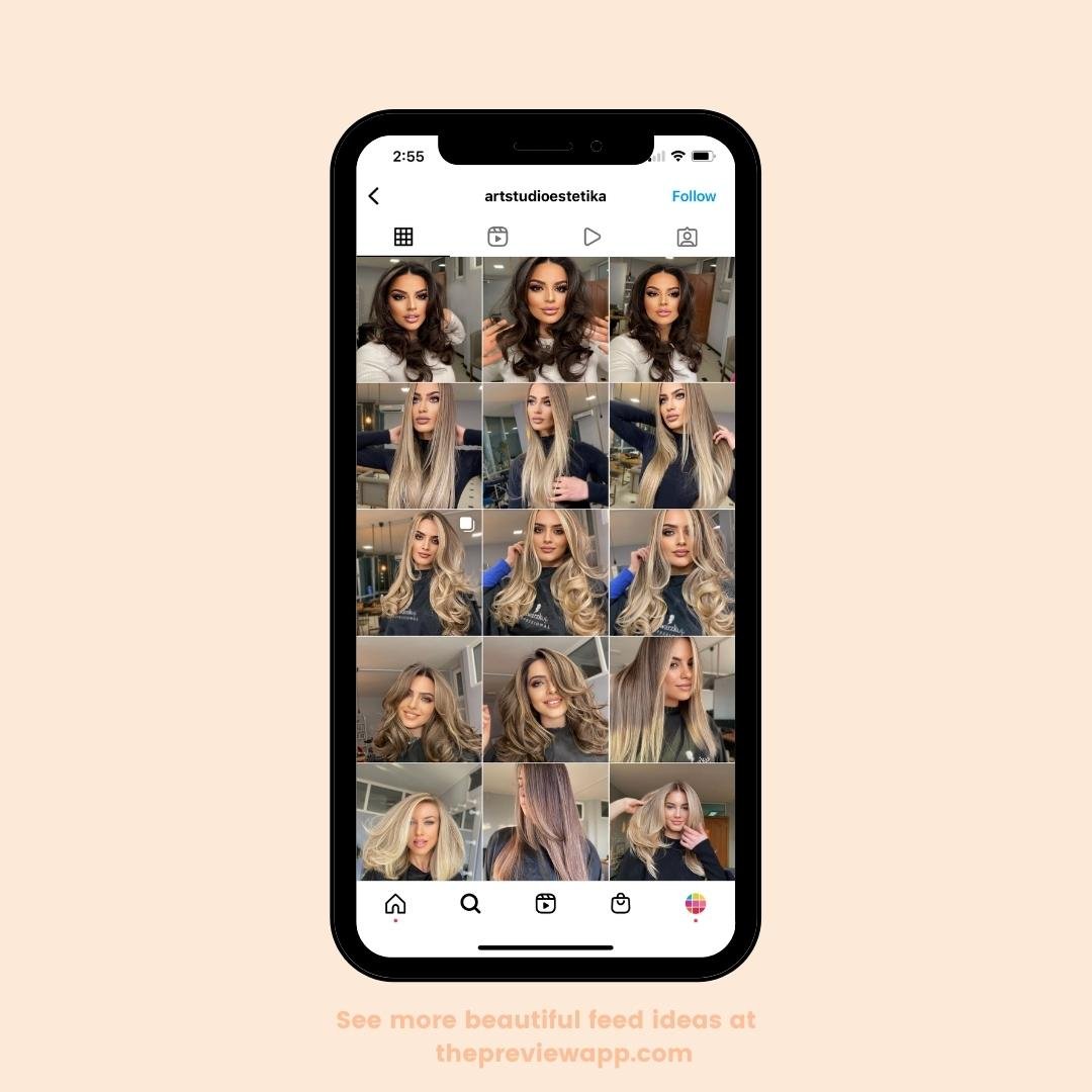 instagram feed ideas for hairstylist