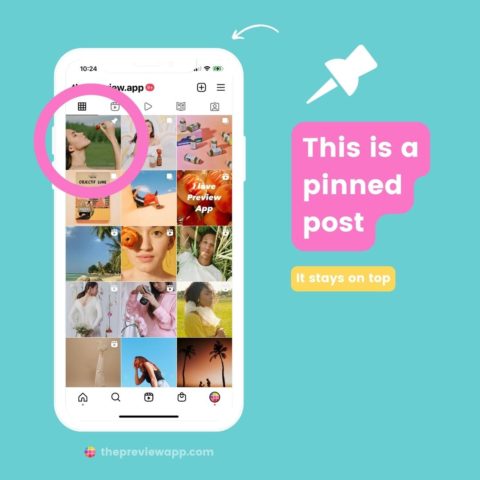 How to Pin (and Unpin) Posts - on Instagram & Preview App!