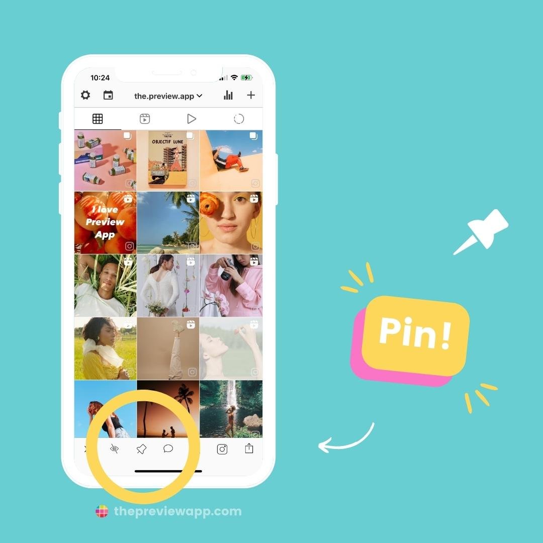 How to Pin (and Unpin) Posts - on Instagram & Preview App!