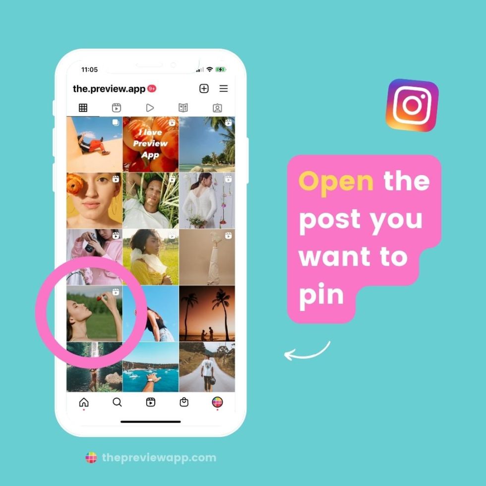 How To Pin (and Unpin) Posts - On Instagram & Preview App!