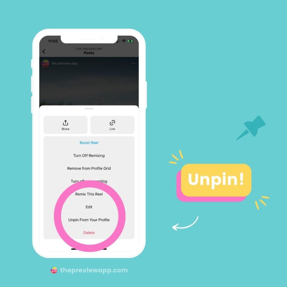 How to Pin (and Unpin) Posts - on Instagram & Preview App!