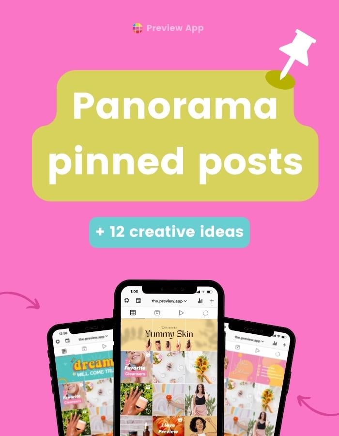 How to Create Seamless Panorama with Instagram Pinned Posts (+ ideas)