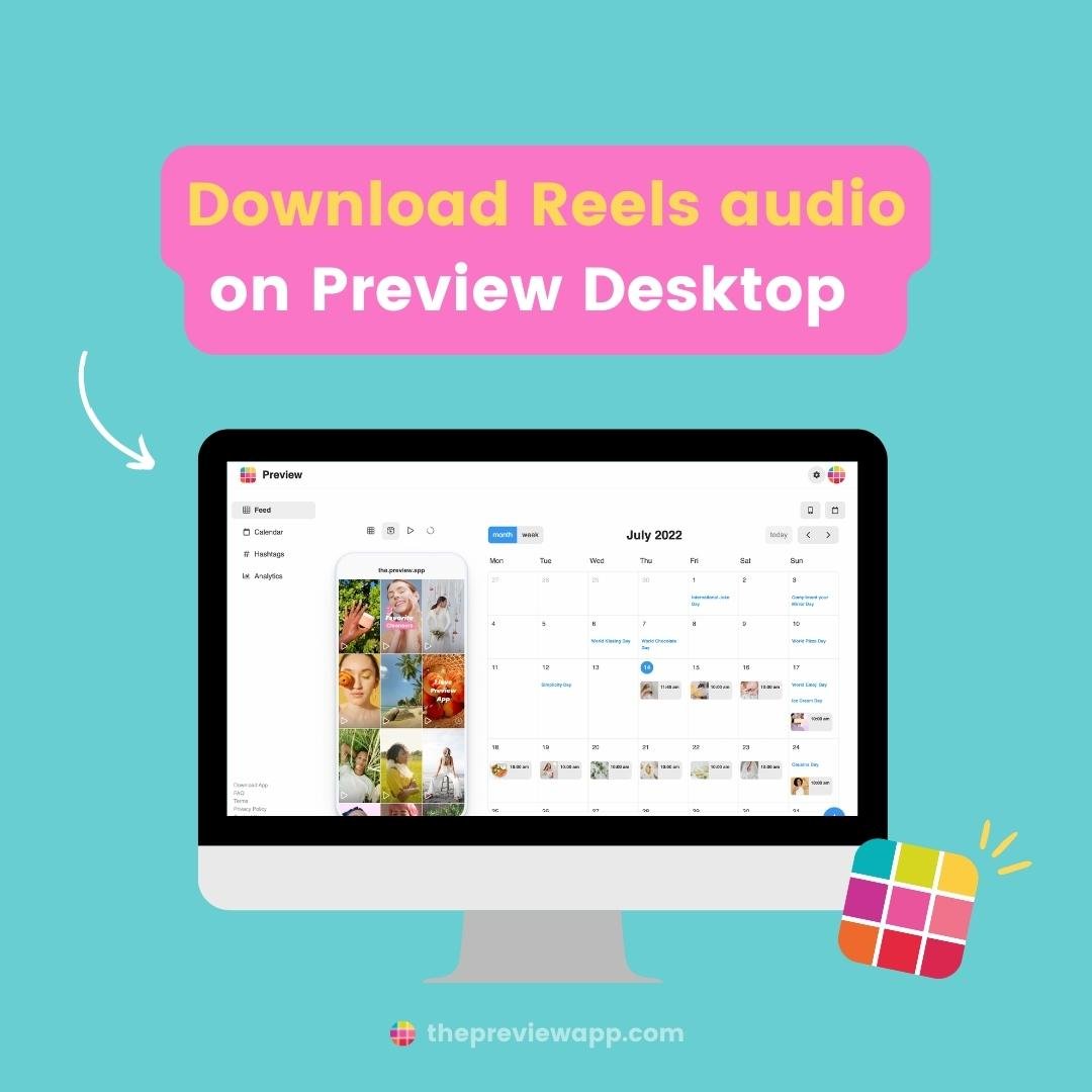 download instagram reels audio on desktop computer
