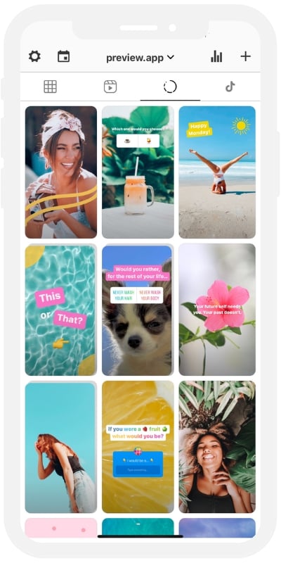 Instagram Story Planner in Preview App