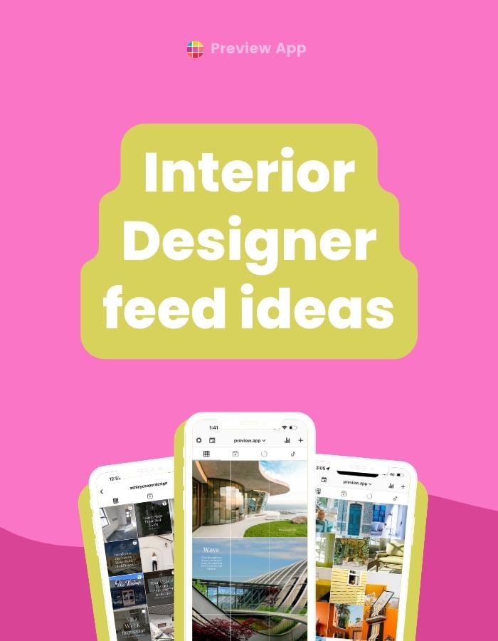 instagram feed ideas for interior designer