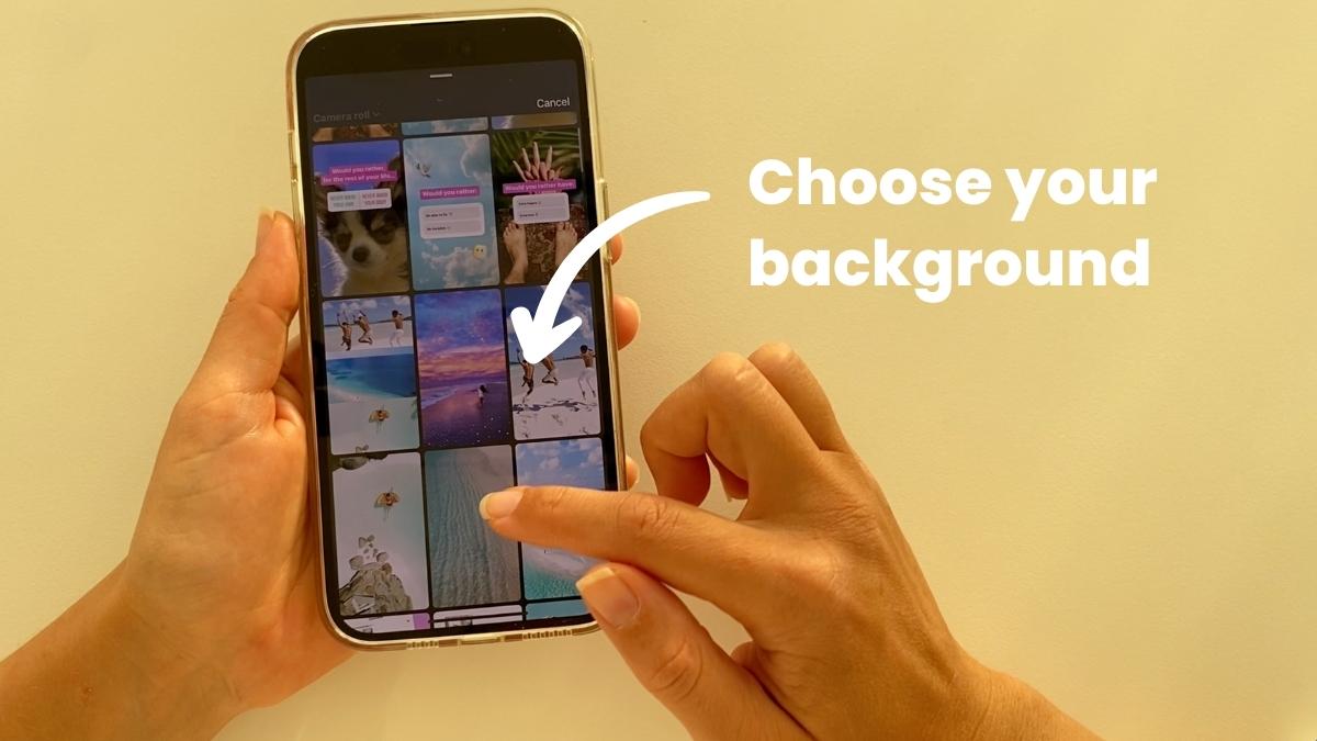 How To Put A Background Photo Behind A Reels On Instagram Story