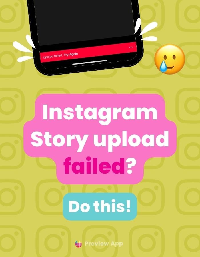 instagram story upload failed