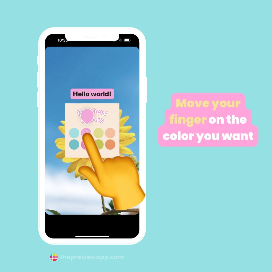 Custom colors Instagram story