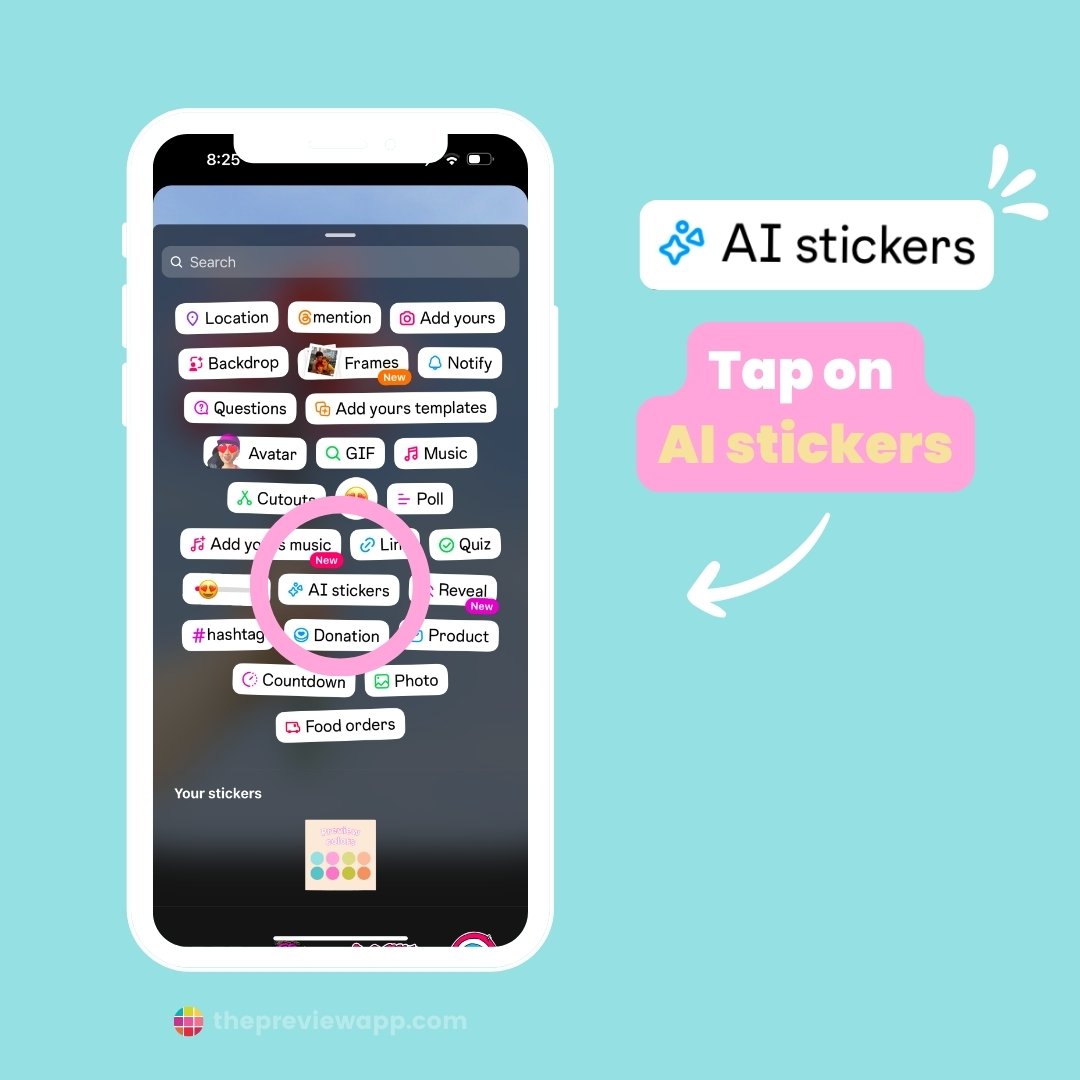 Instagram AI stickers