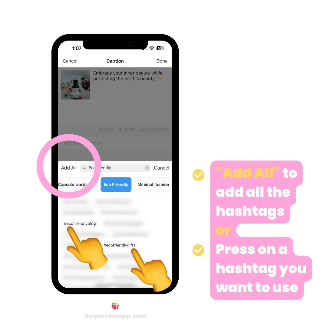 Instagram hashtags eco-friendly sustainable