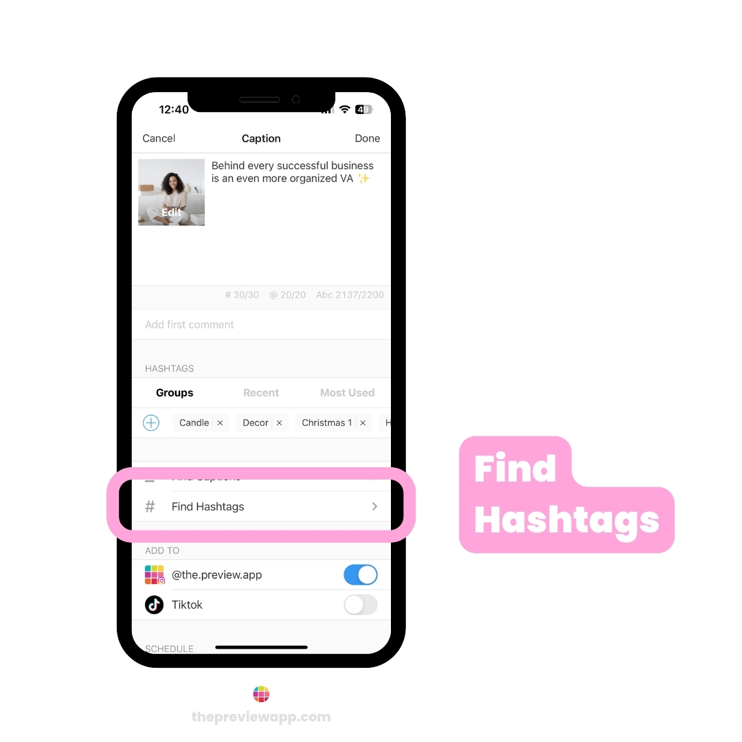 Instagram hashtags virtual assistants