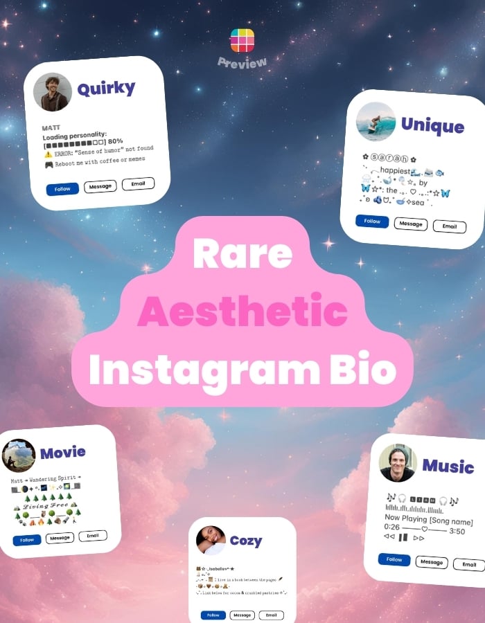 50+ Rare Aesthetic Instagram Bio Ideas