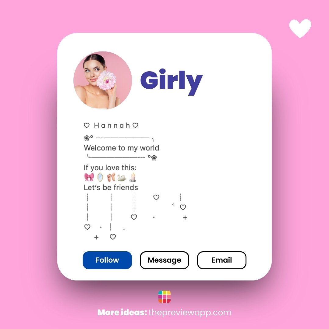 Aesthetic Instagram Bio Ideas For Girly Girls