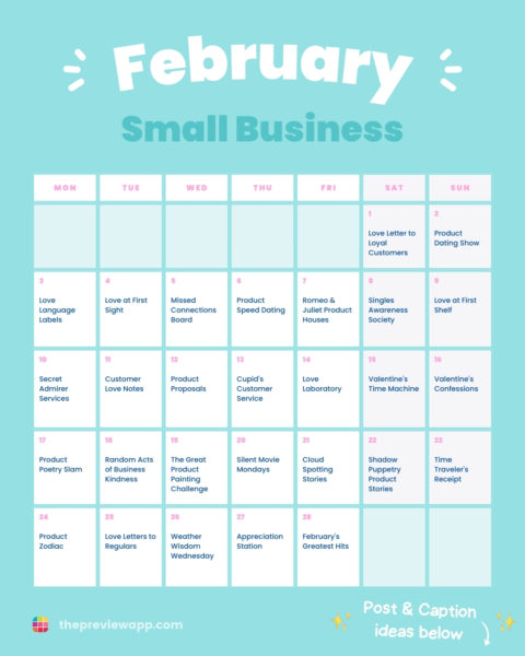 28 Creative February Instagram Post Ideas for Small Business