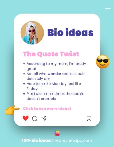 150+ Unforgettable Instagram Bio Ideas