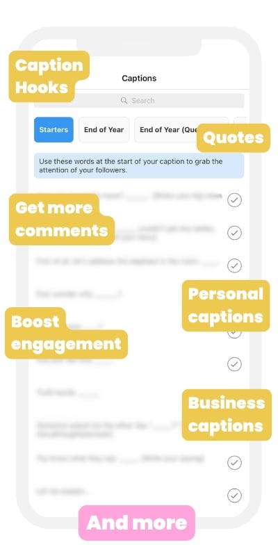 Preview Instagram Feed Planner - 3000+ Caption Ideas At Your Fingertips