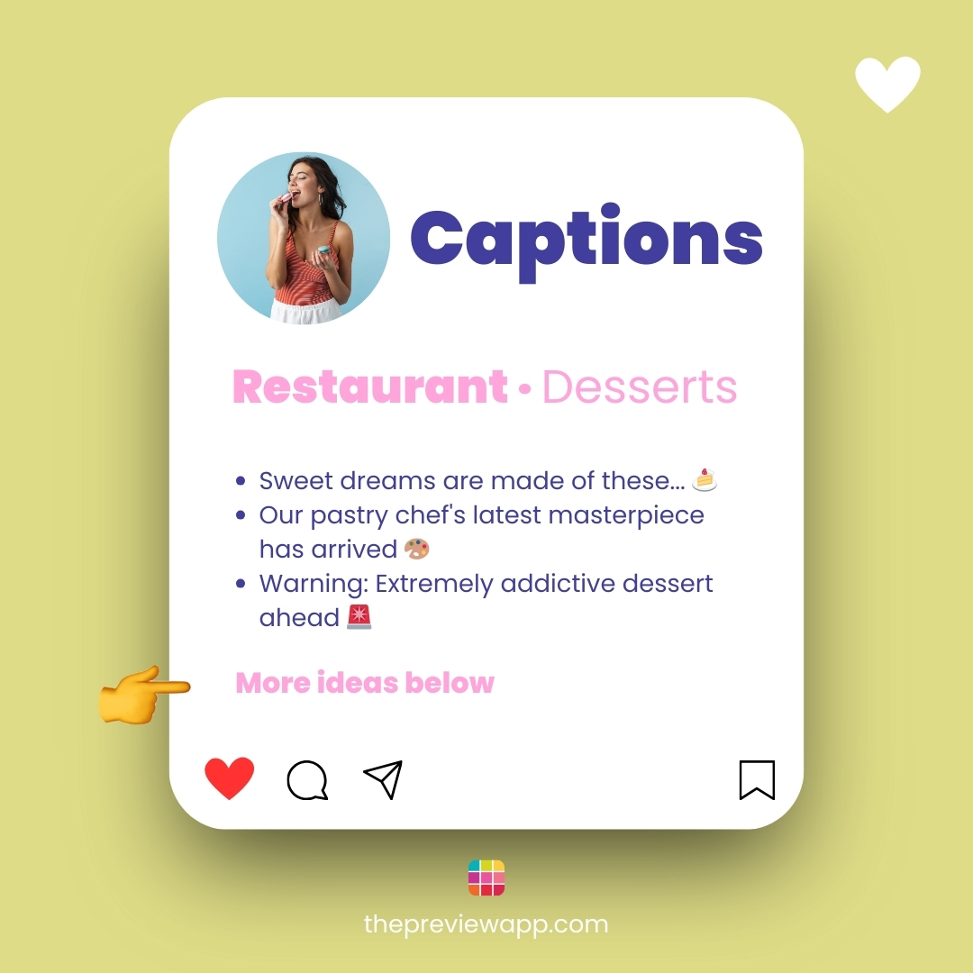 Instagram captions for restaurants