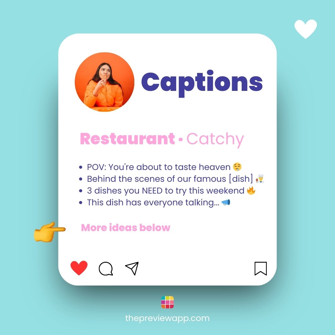 Instagram captions for restaurants