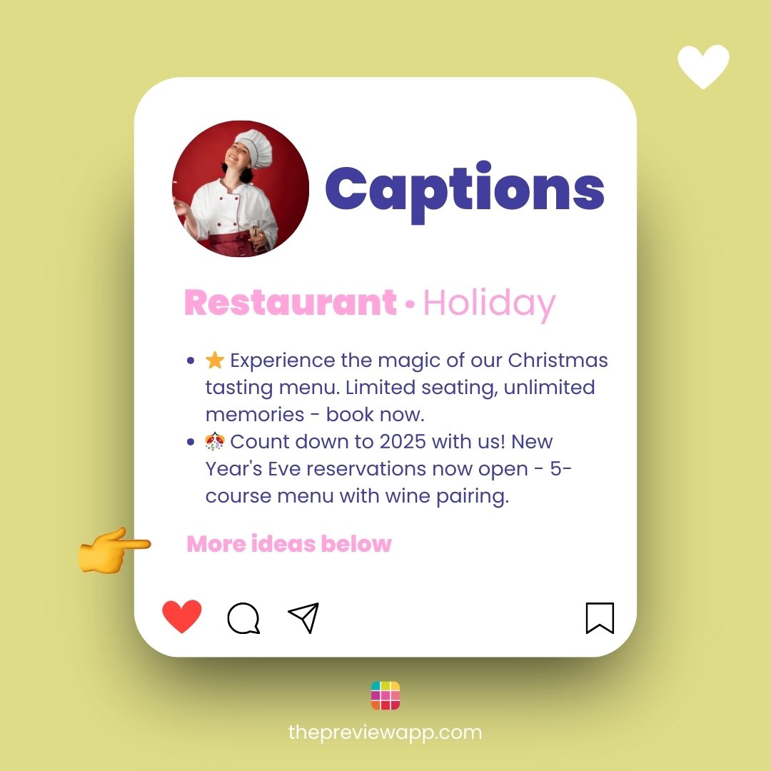 Instagram captions for restaurants