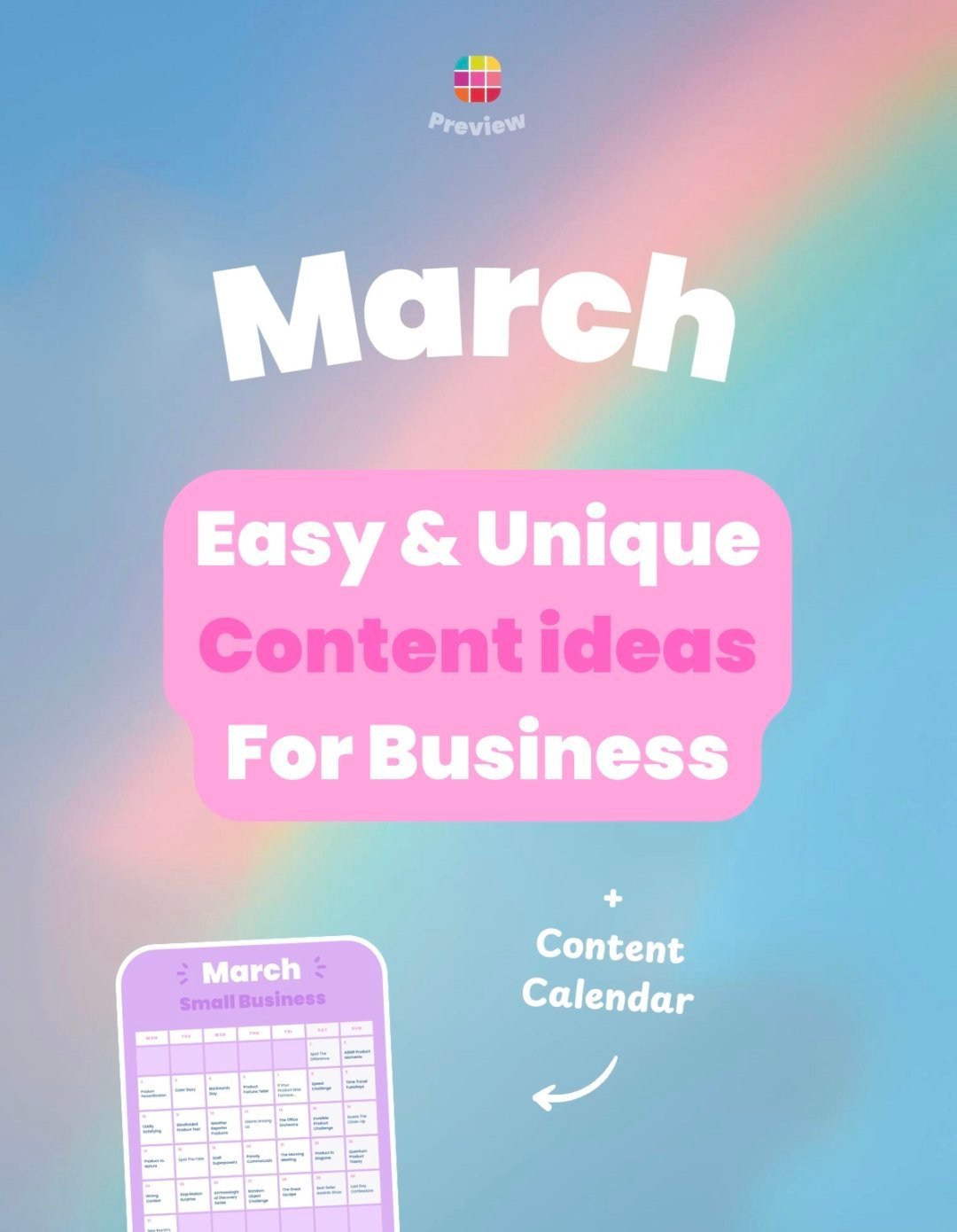 31 Magnetic March Instagram Post Ideas for Business (with Content Calendar)