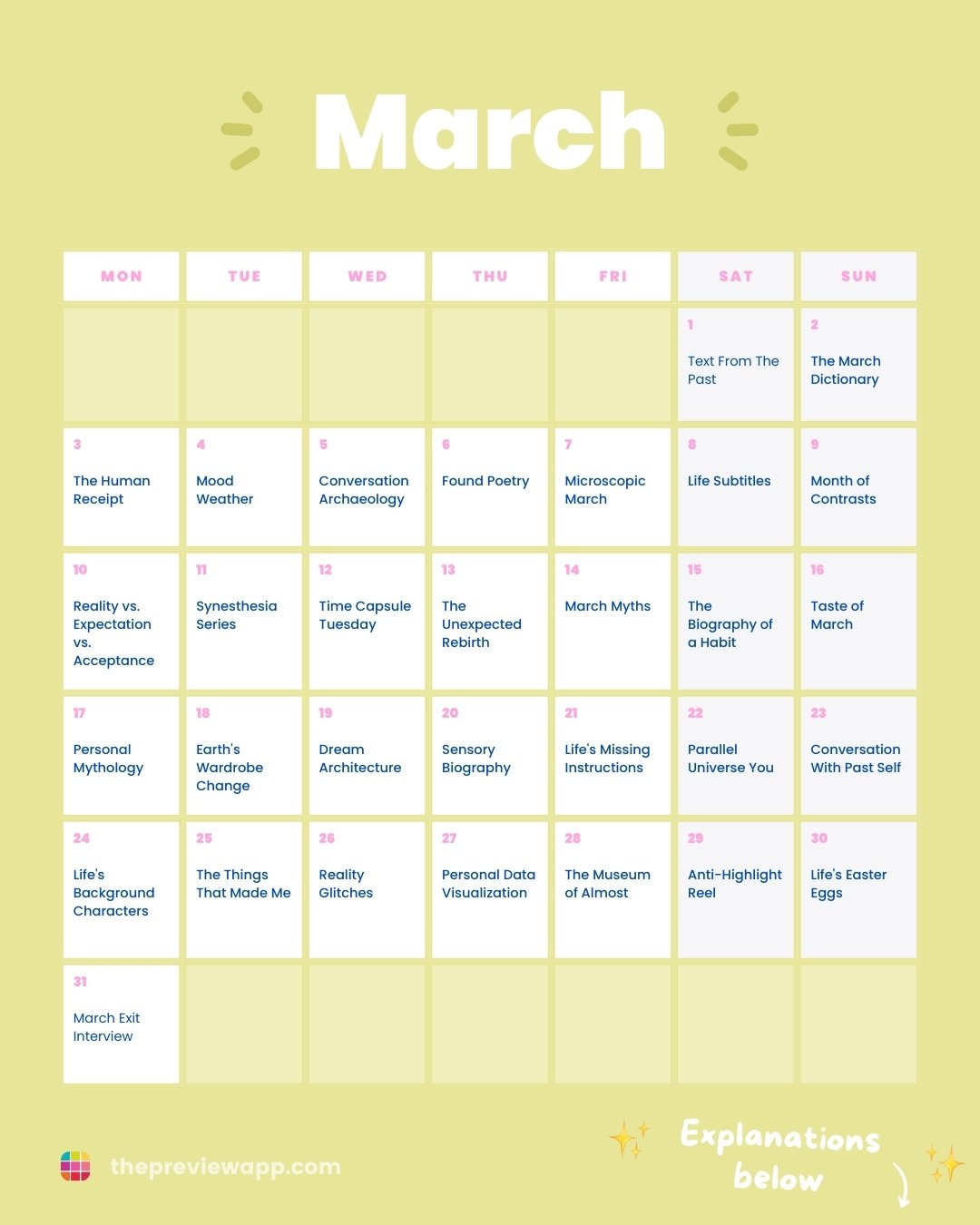 march instagram post ideas